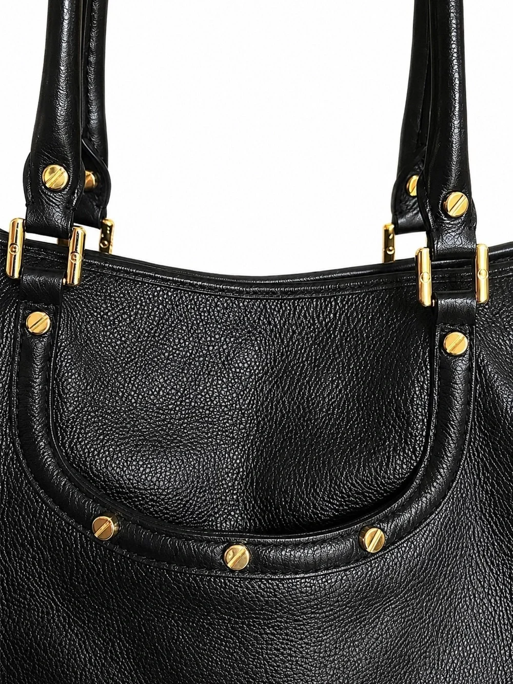 Tory Burch Amanda Classic Handle Black Leather Hobo Crossbody Dust Bag